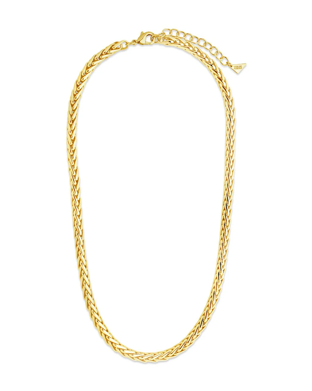 14K Gold Plated Wheat Chain Necklace - Image 3