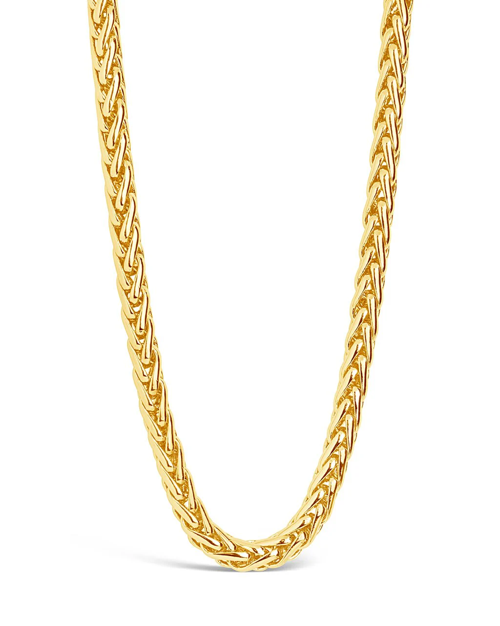 14K Gold Plated Wheat Chain Necklace - Image 5
