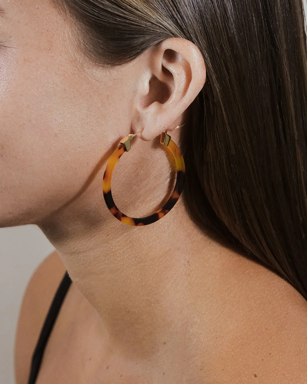 50mm Resin Hoop Earrings - Image 4