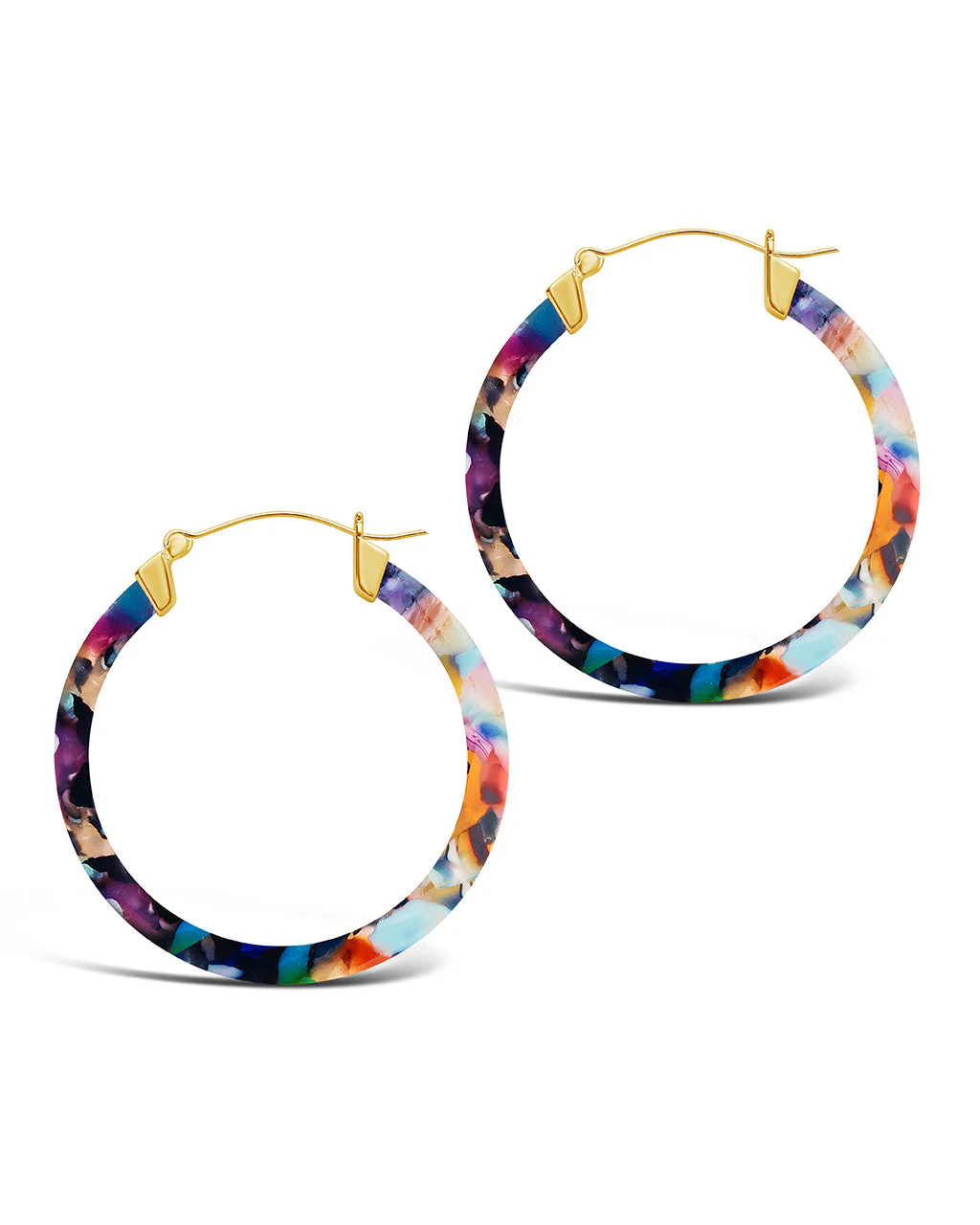 50mm Resin Hoop Earrings - Image 7