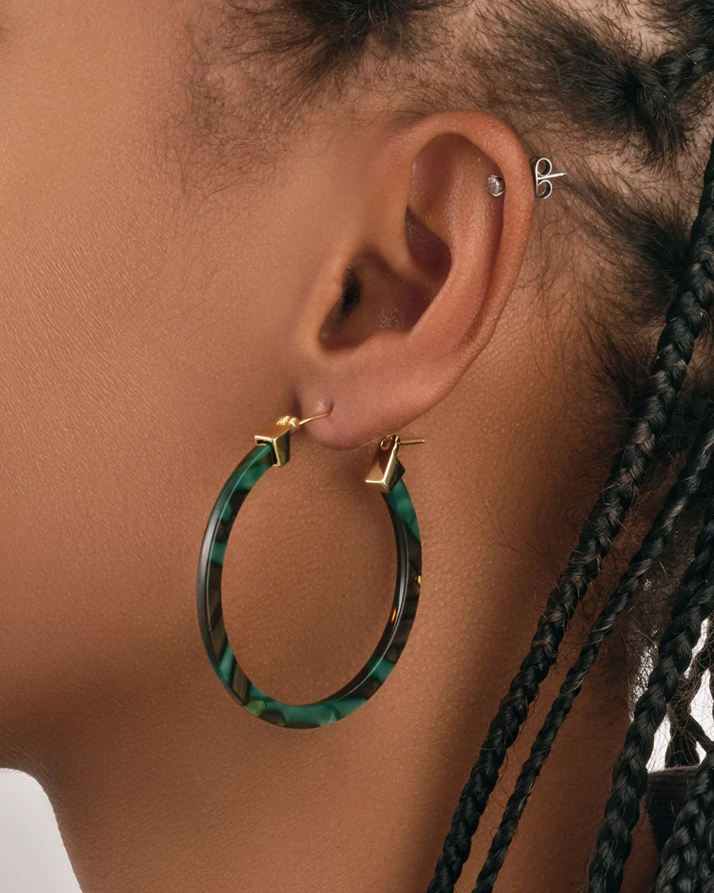50mm Resin Hoop Earrings - Image 9