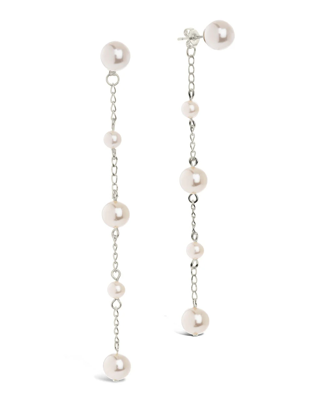 Abi Pearl Long Drop Earrings - Image 5