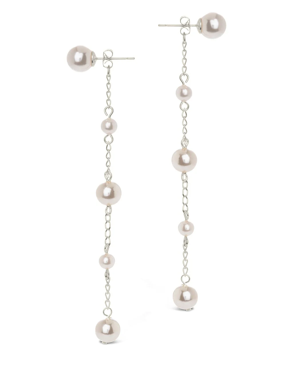 Abi Pearl Long Drop Earrings - Image 7