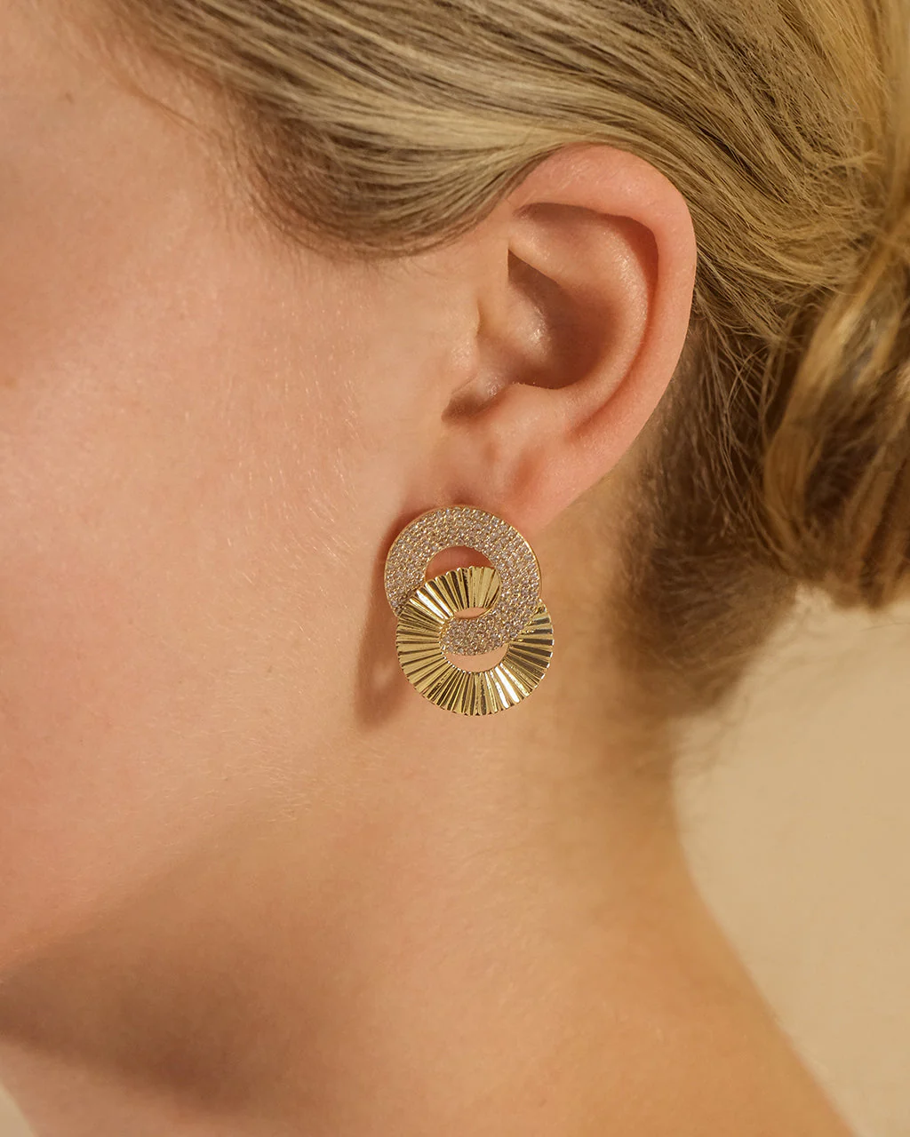 Adelina Linking Drop Stud Earrings - Image 2