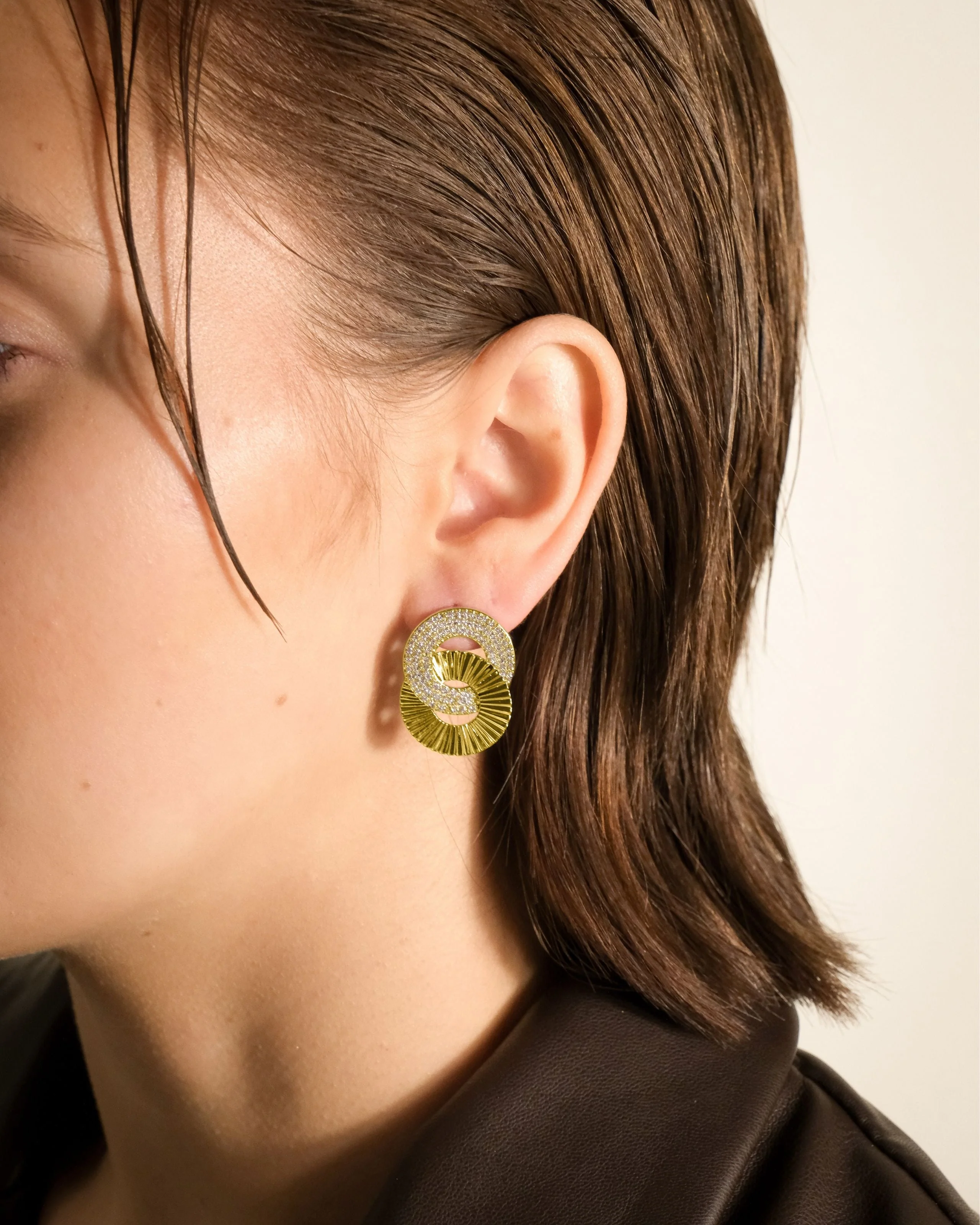 Adelina Linking Drop Stud Earrings - Image 9