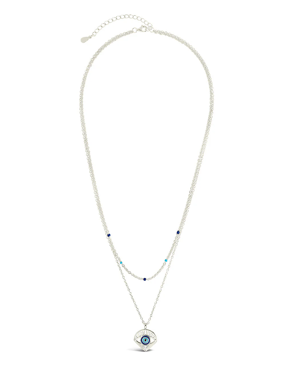 Alessandra CZ & Enamel Evil Eye Layered Necklace - Image 7