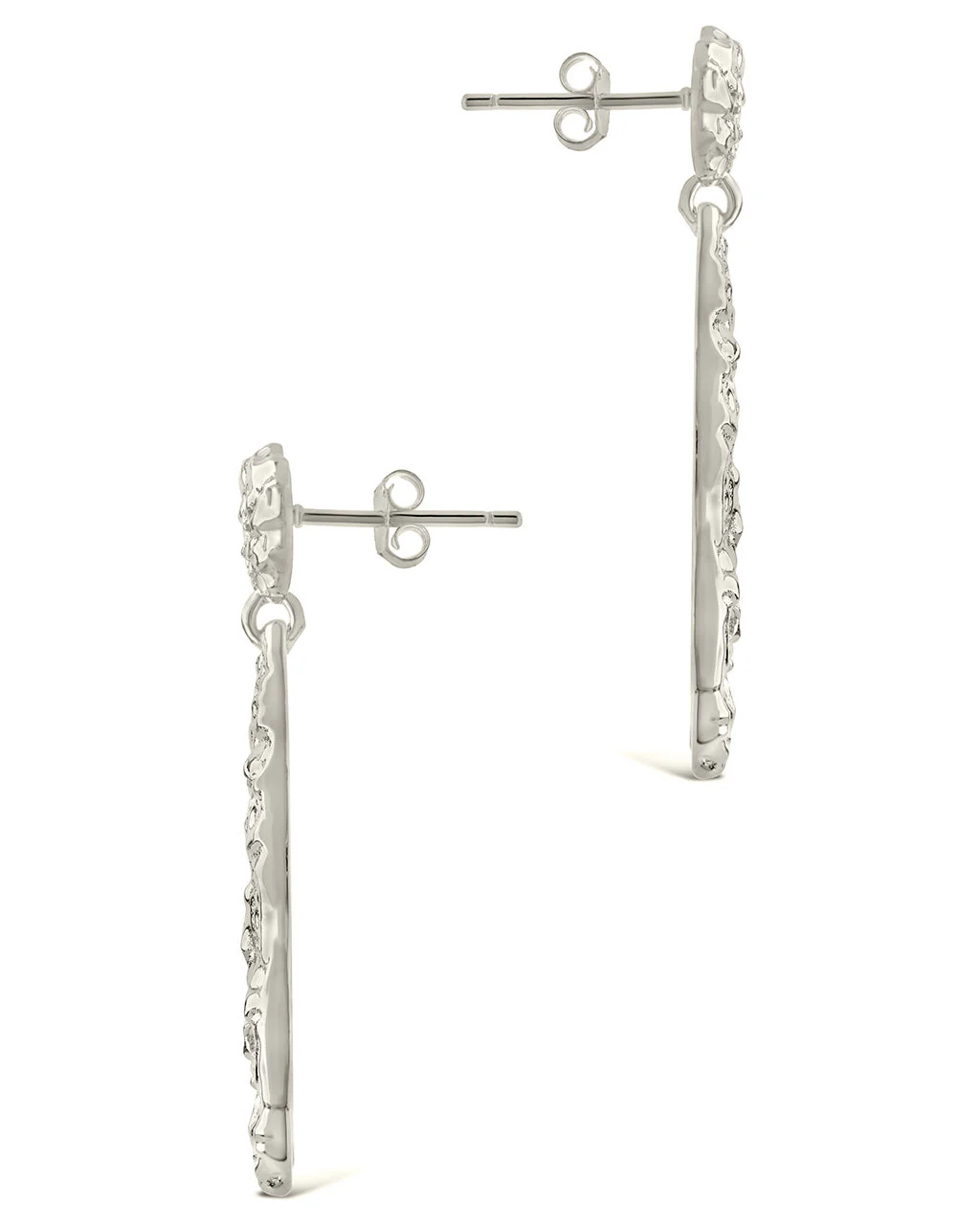 Alina CZ Textured Drop Earrings - Image 10