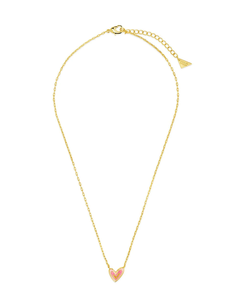 Amanda Enamel Heart Pendant Necklace - Image 3