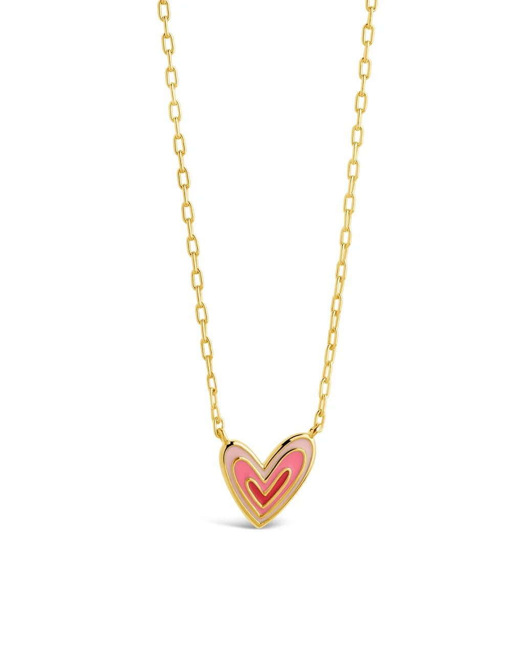 Amanda Enamel Heart Pendant Necklace - Image 4