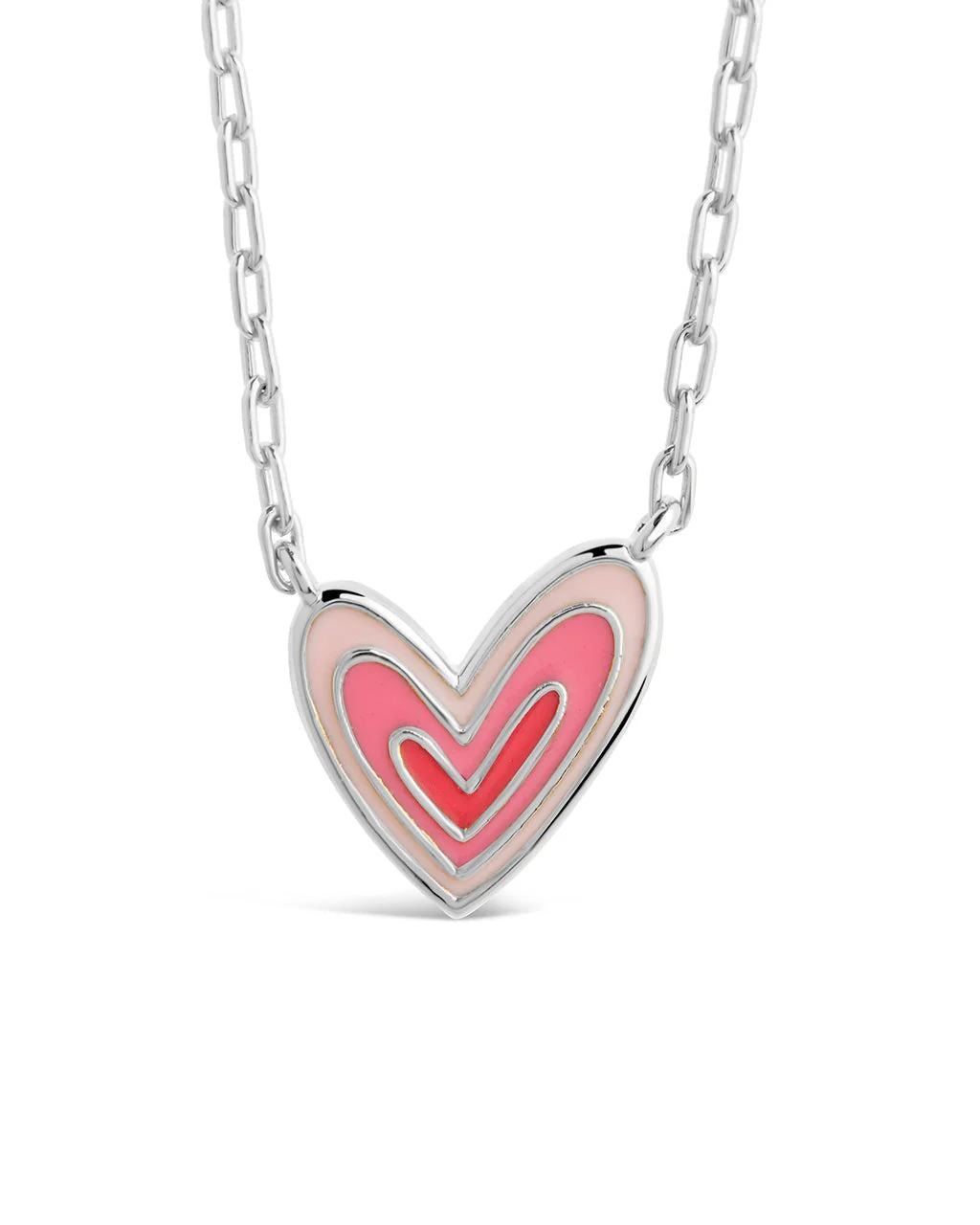Amanda Enamel Heart Pendant Necklace - Image 5
