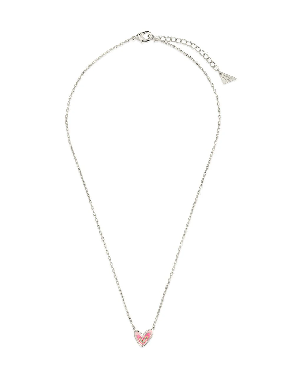Amanda Enamel Heart Pendant Necklace - Image 6