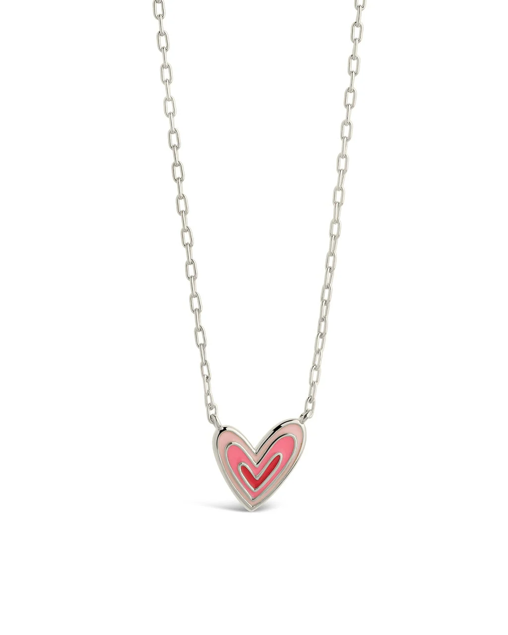 Amanda Enamel Heart Pendant Necklace - Image 7
