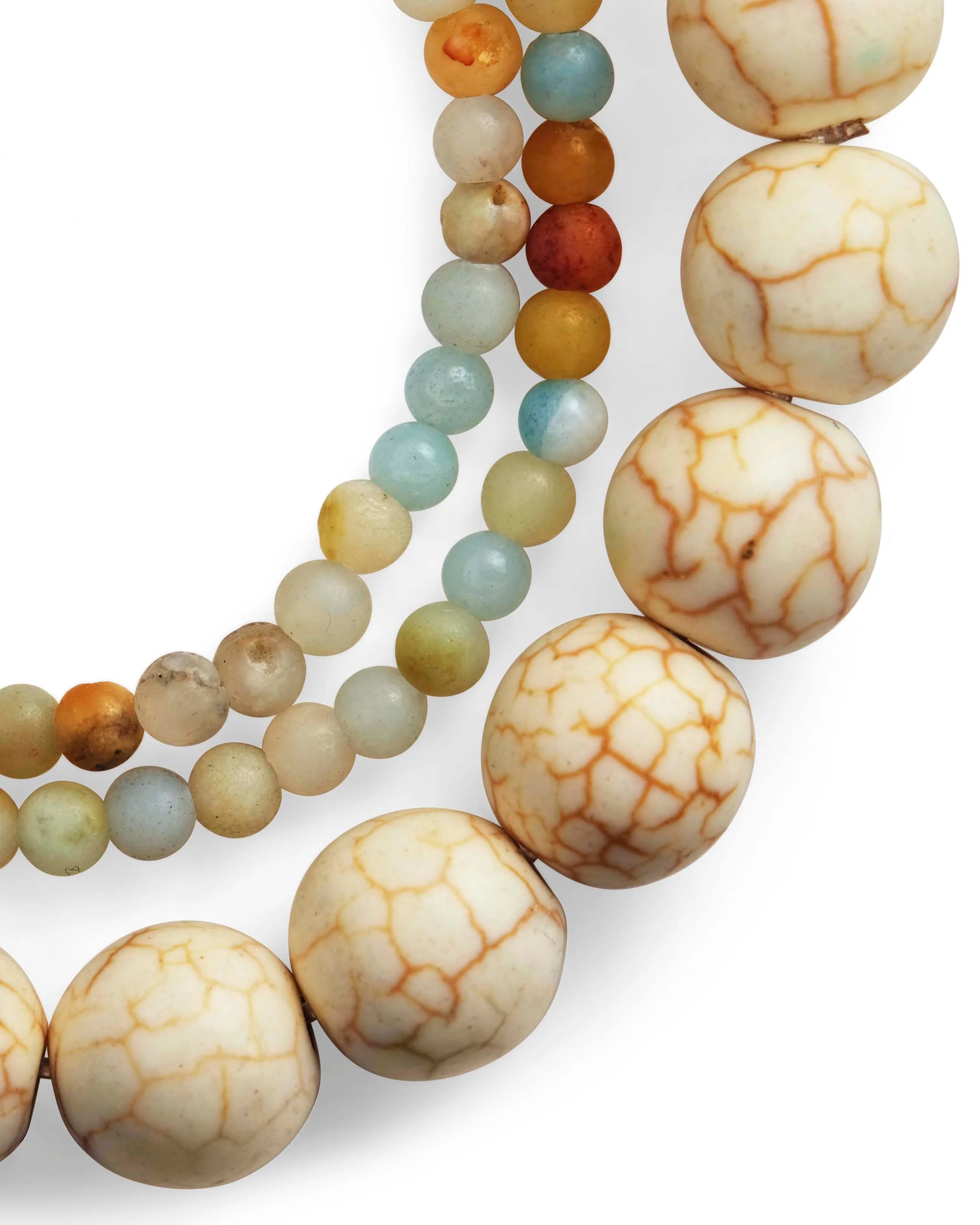 Amazonite & Cream Howlite Stretch Bracelet Set of 3 - Image 4