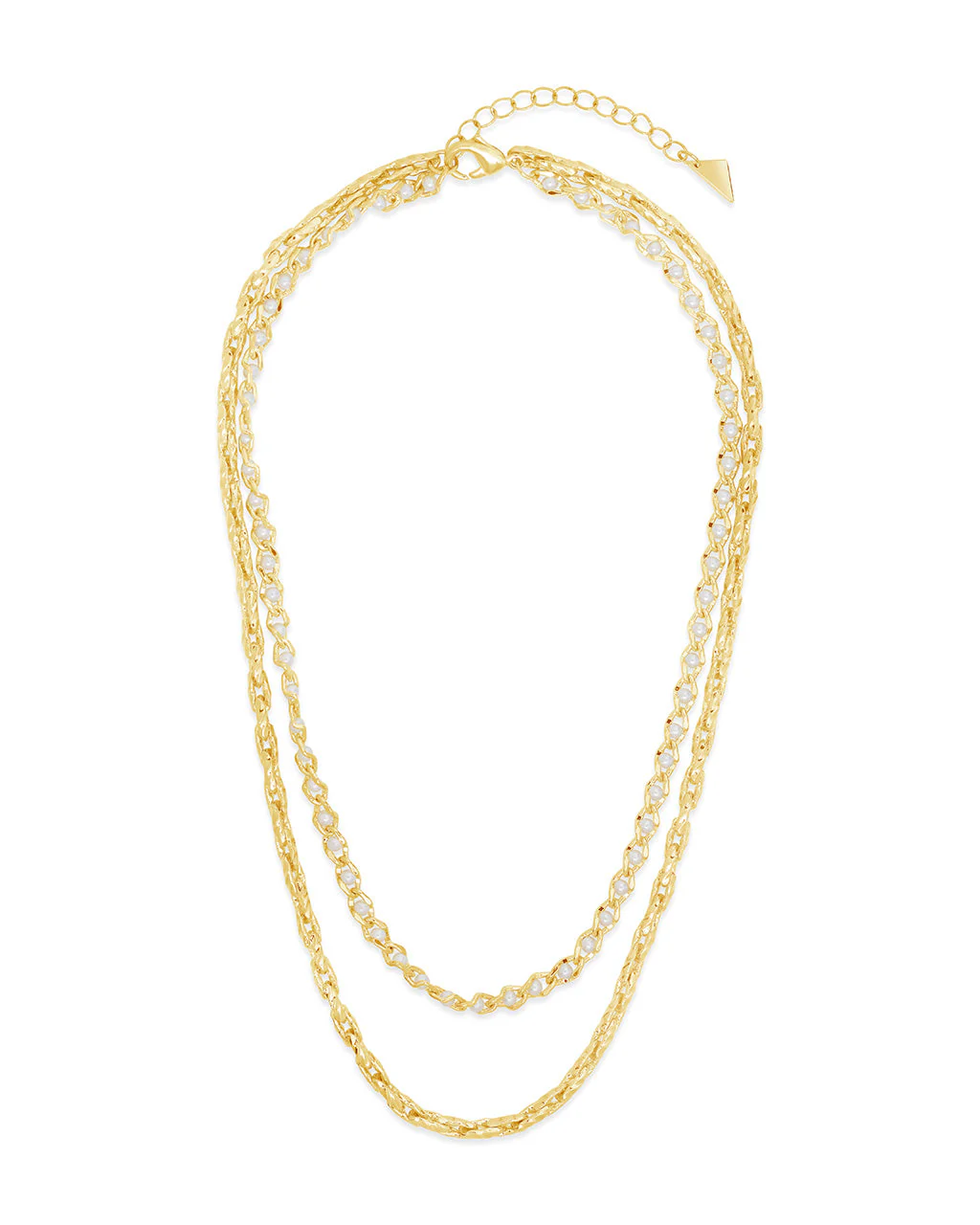 Amedea Pearl & Chain Layered Necklace - Image 3