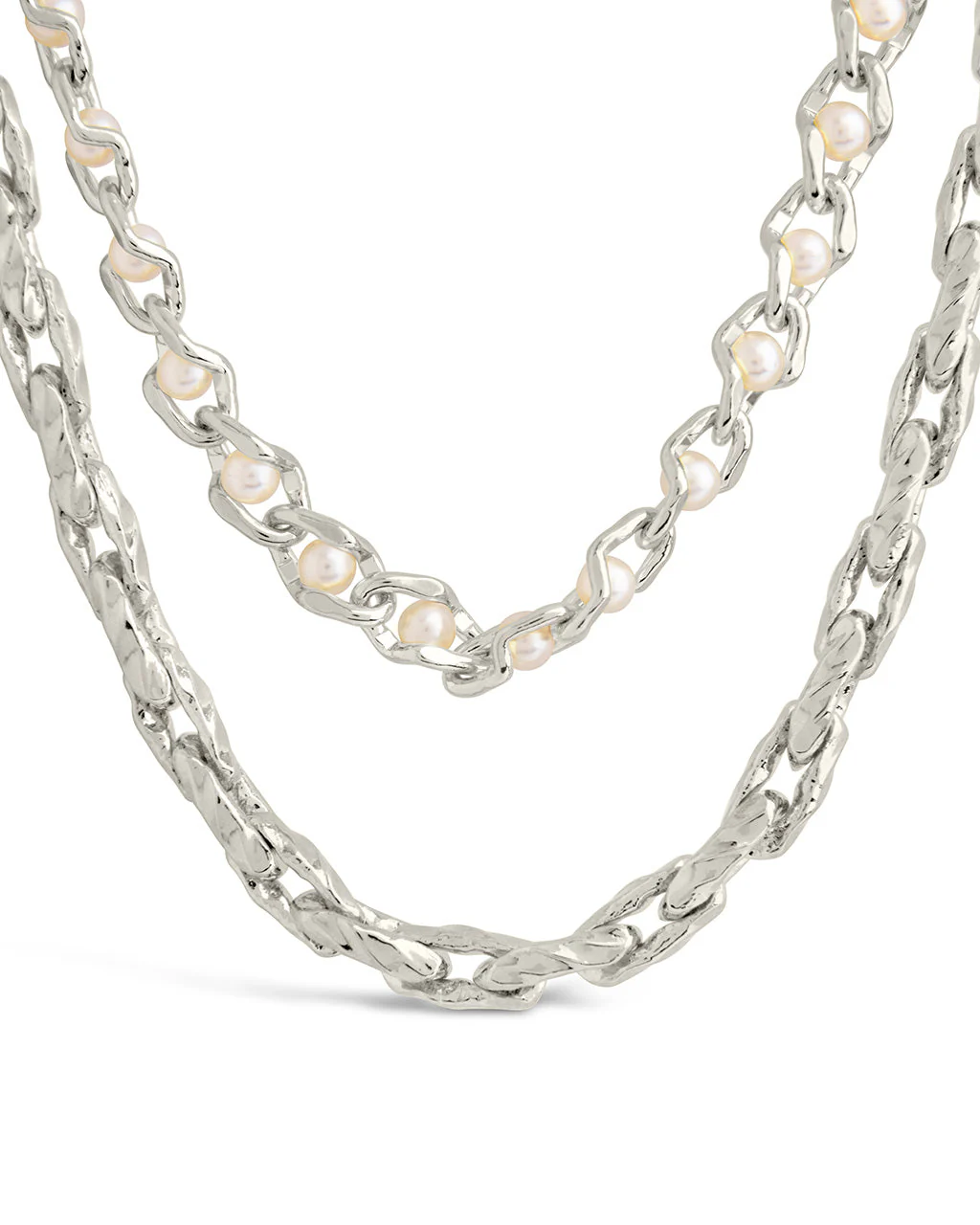 Amedea Pearl & Chain Layered Necklace - Image 8