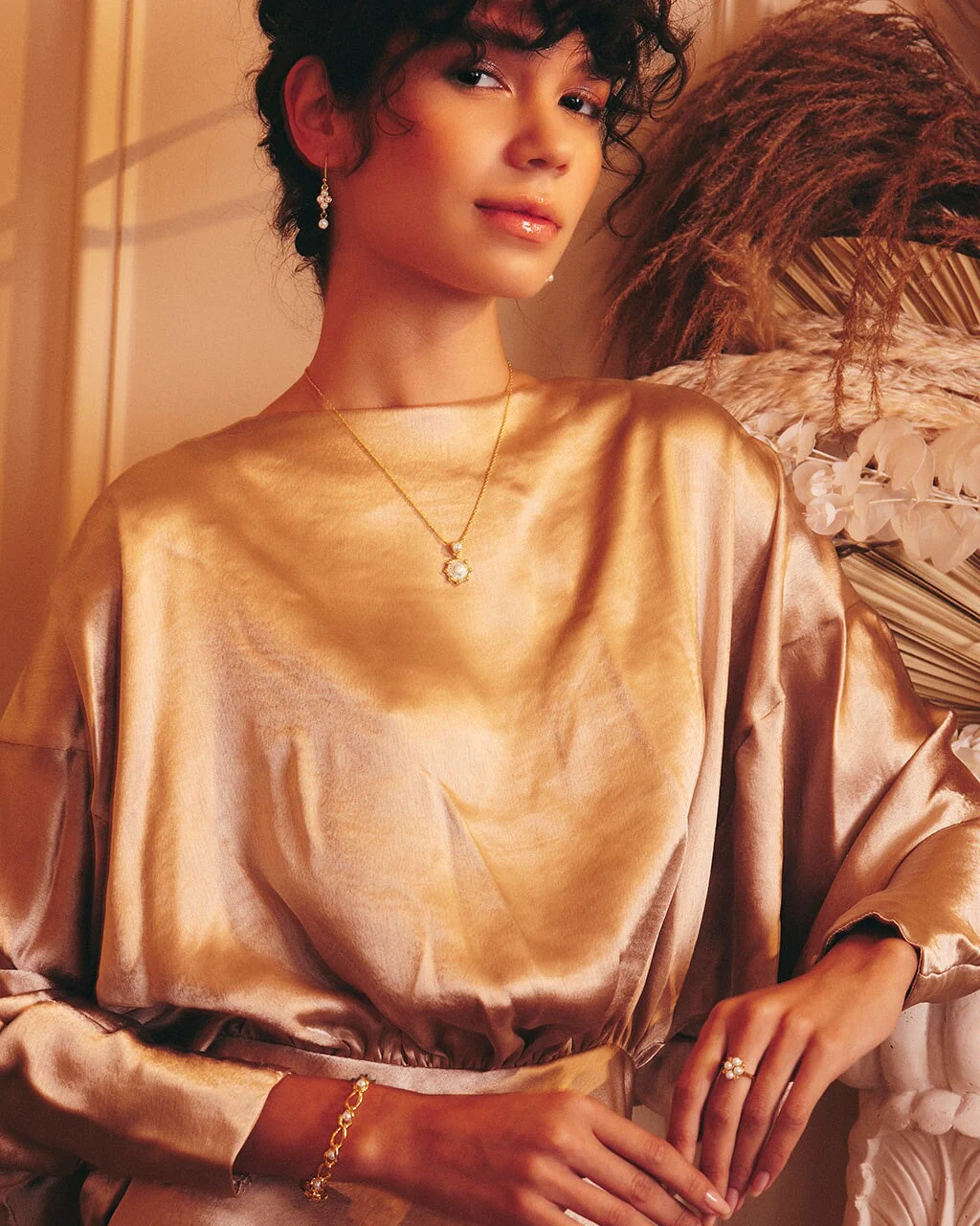 Amedea Pearl & Chain Toggle Bracelet - Image 2