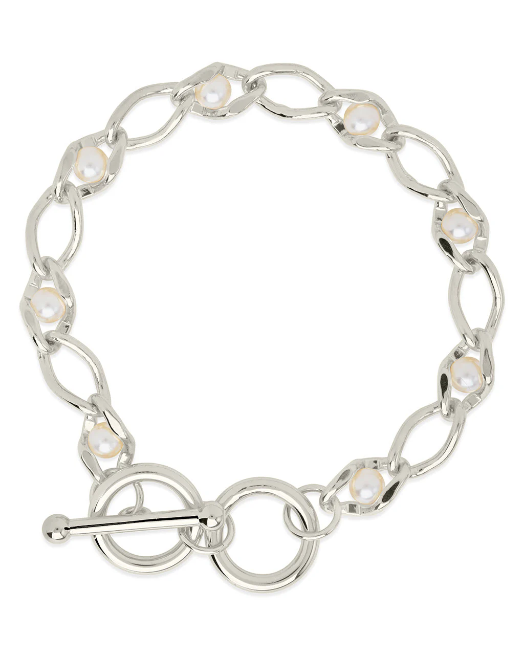 Amedea Pearl & Chain Toggle Bracelet - Image 6