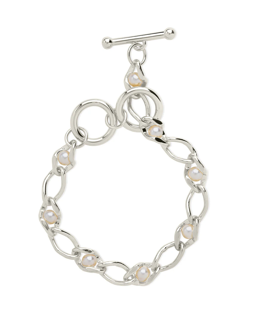 Amedea Pearl & Chain Toggle Bracelet - Image 7