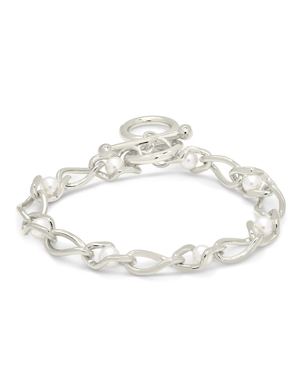 Amedea Pearl & Chain Toggle Bracelet - Image 8