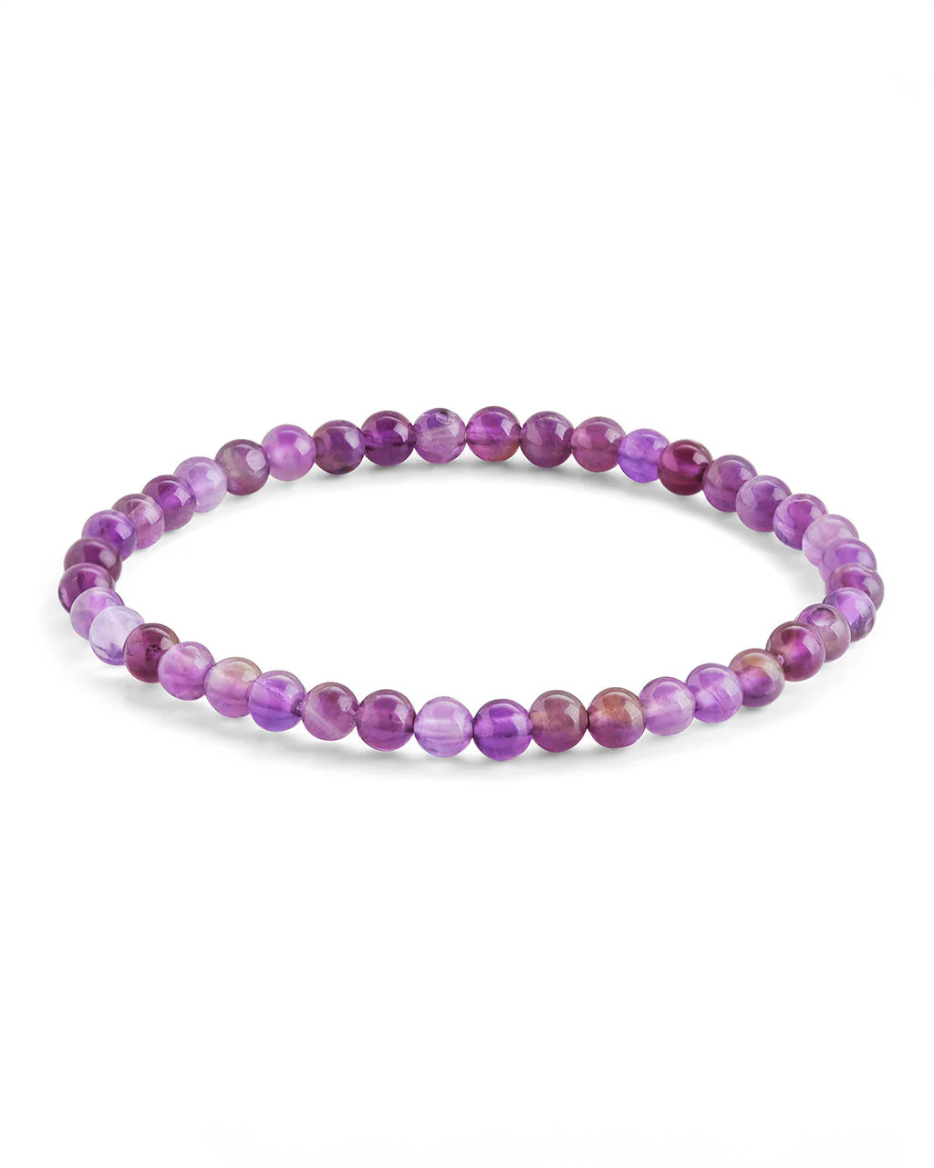 Amethyst Beaded Stretch Bracelet - Image 11