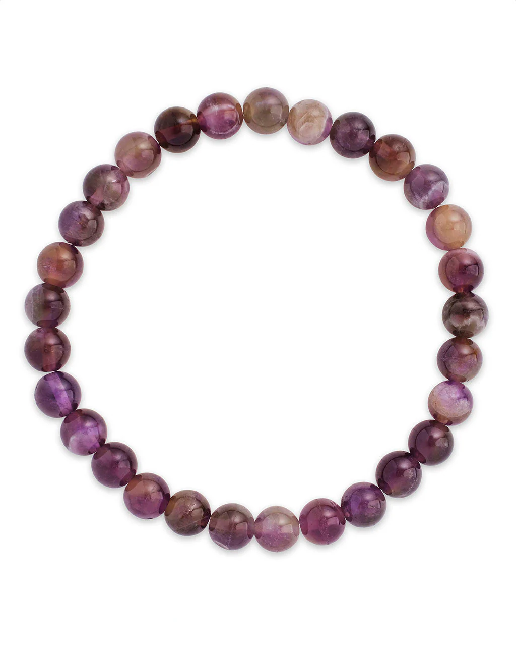 Amethyst Beaded Stretch Bracelet - Image 4
