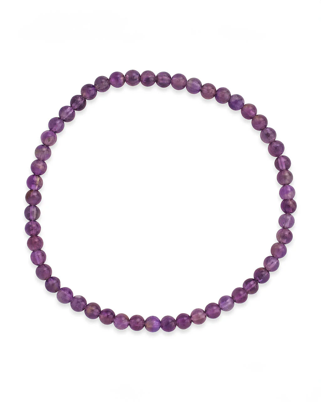 Amethyst Beaded Stretch Bracelet - Image 6
