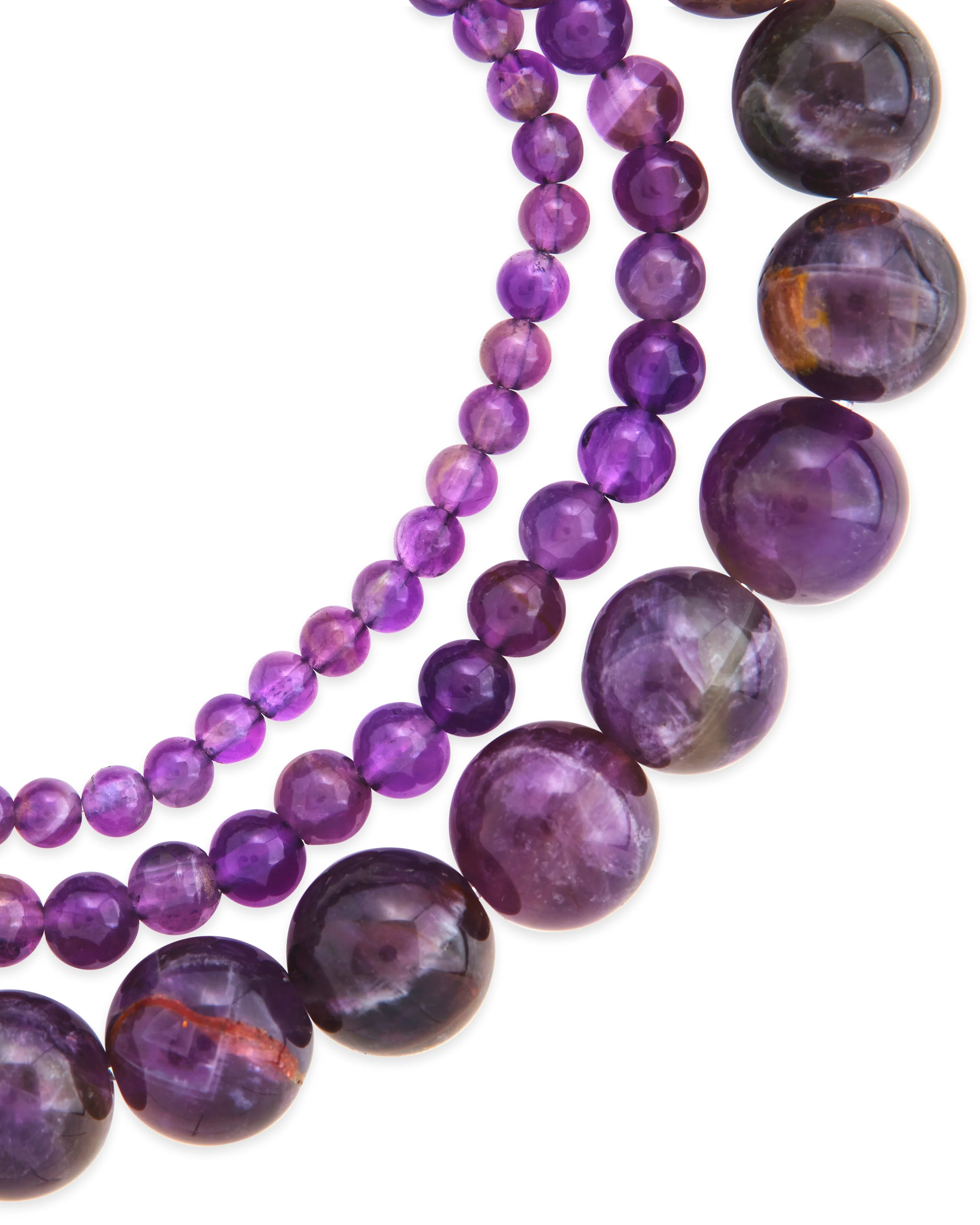 Amethyst Stretch Bracelet Set of 3 - Image 3