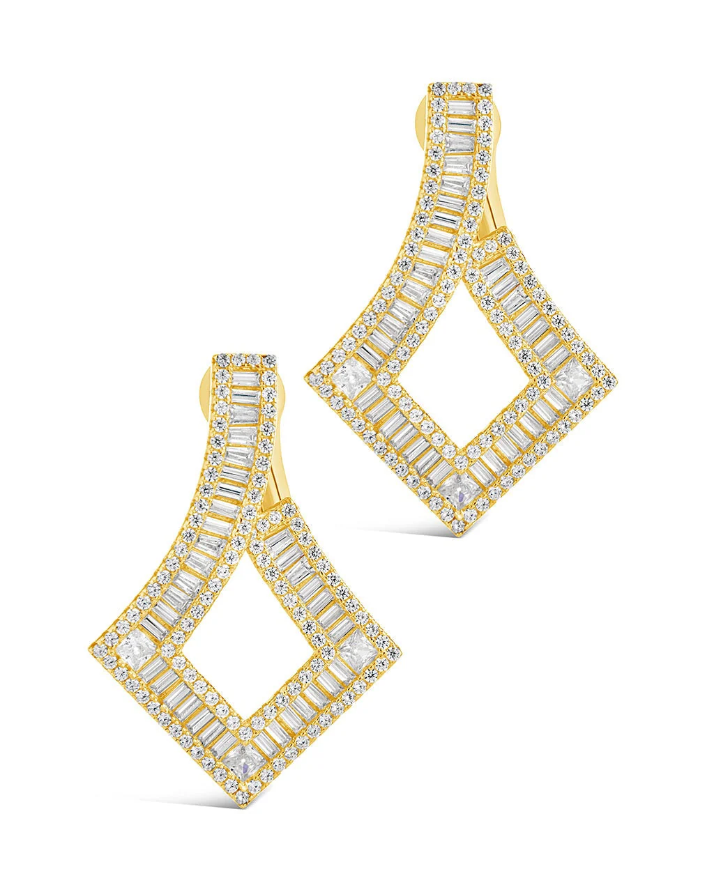 Amina CZ Statement Drop Earrings - Image 3