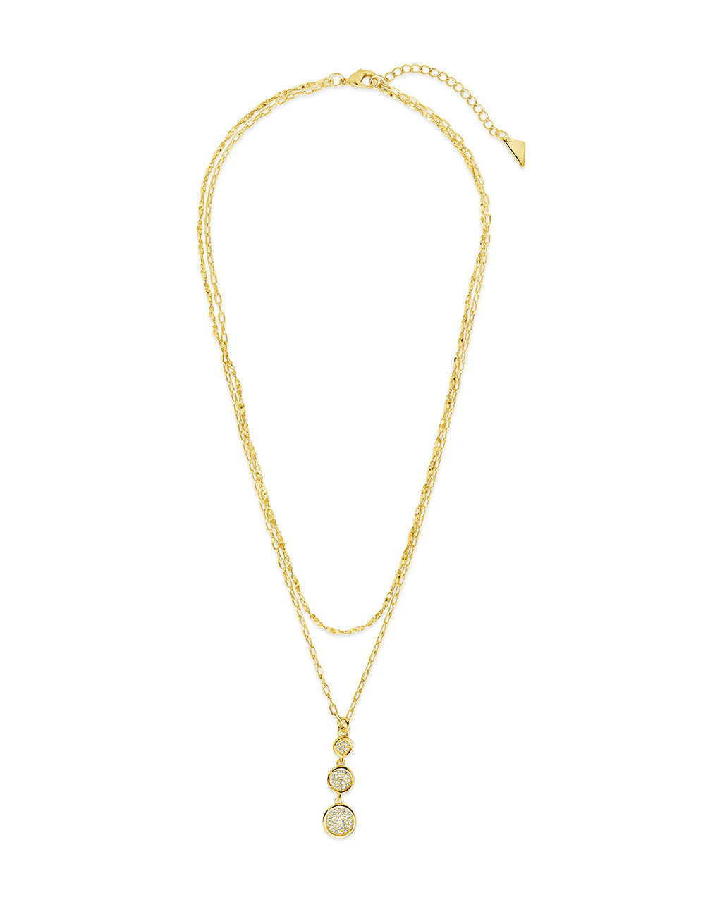 Amy CZ Pendant & Layered Chain Necklace - Image 3