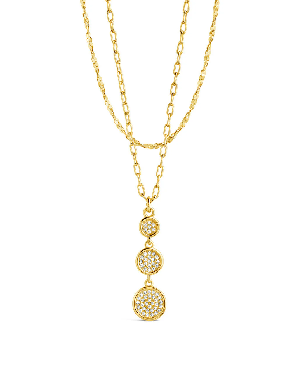 Amy CZ Pendant & Layered Chain Necklace - Image 5