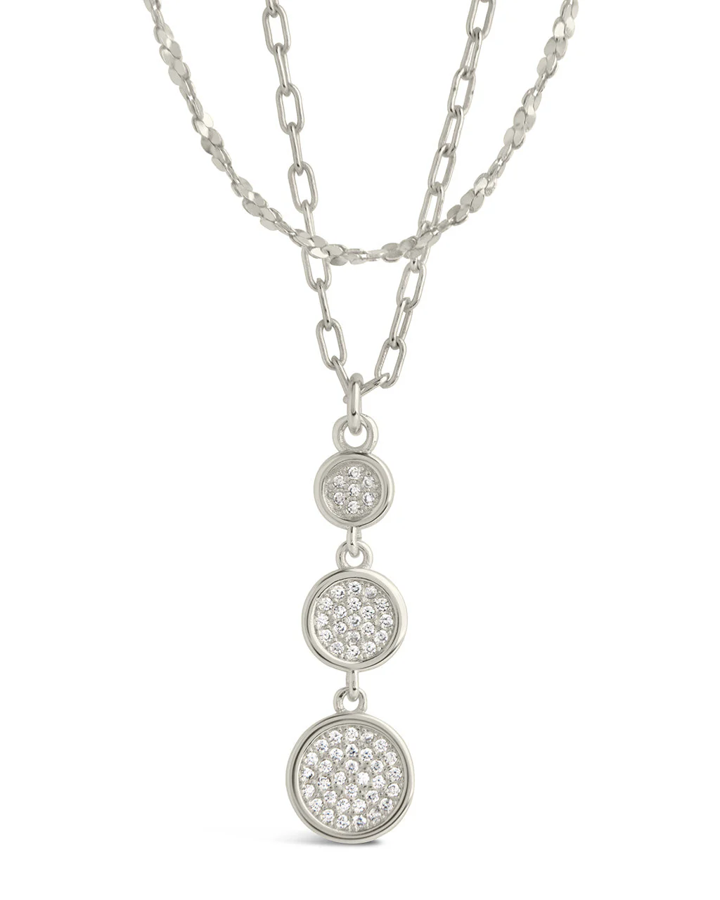 Amy CZ Pendant & Layered Chain Necklace - Image 6