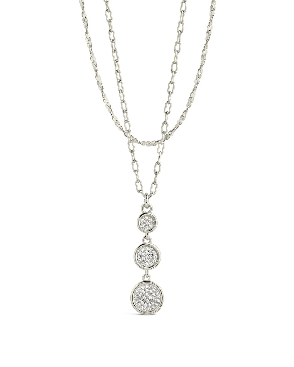 Amy CZ Pendant & Layered Chain Necklace - Image 8
