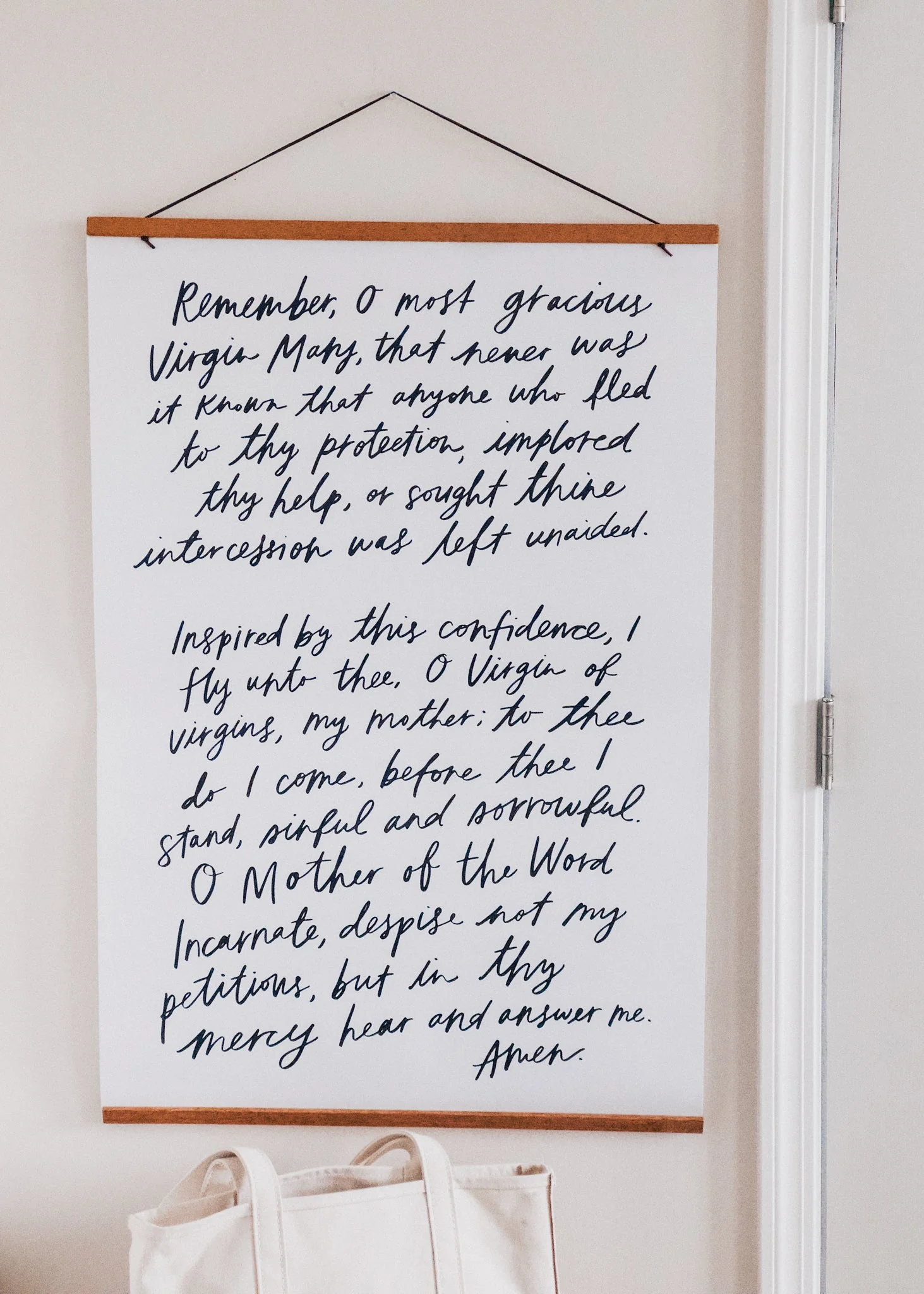 Hand-Lettered Memorare Poster (24x36) - Image 2
