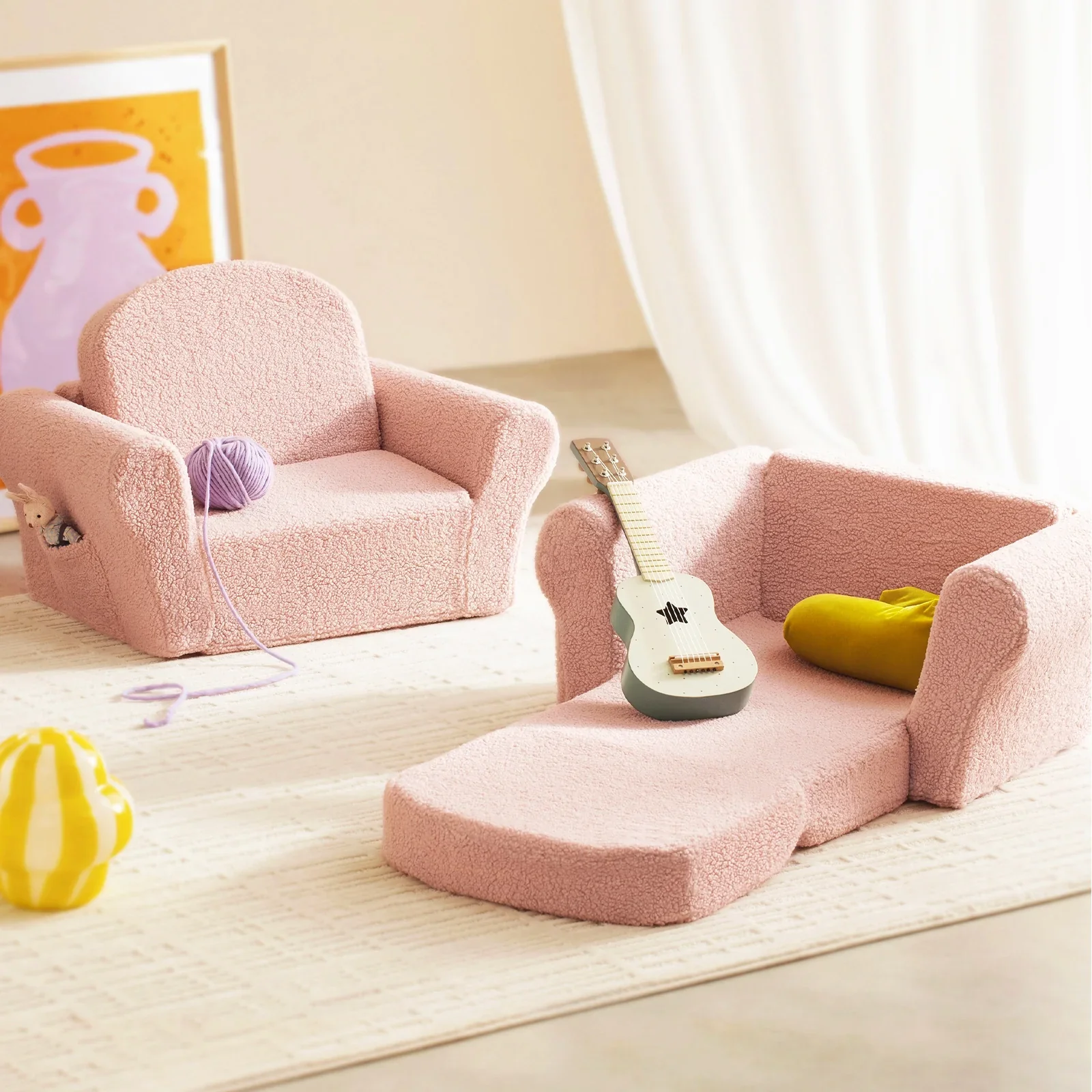 Tiny Land® Afternoon Couch —— Pink Kids Chair - Image 3