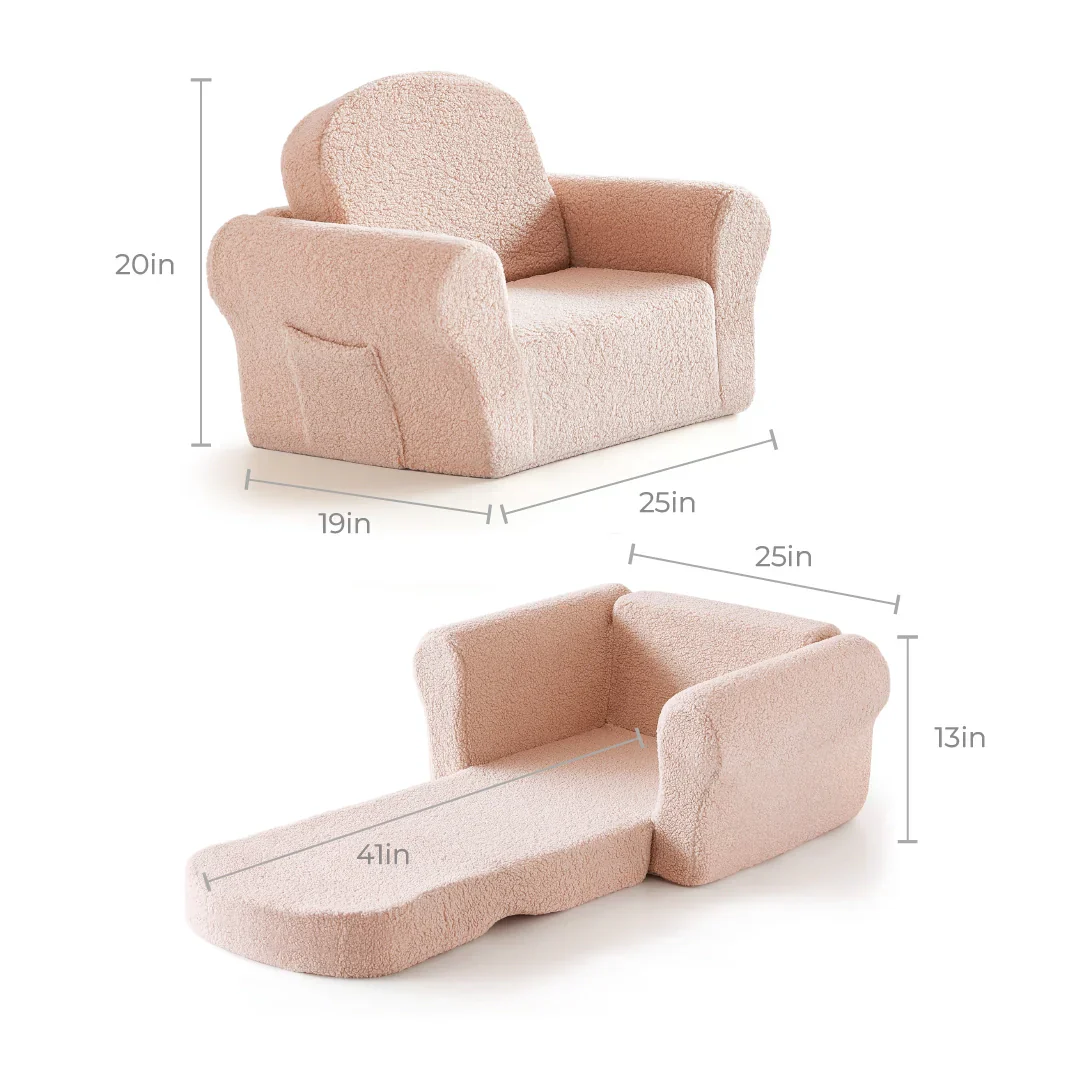 Tiny Land® Afternoon Couch —— Pink Kids Chair - Image 9